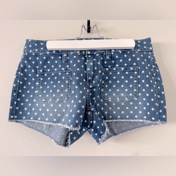 NWT Arizona Jean Co. Star Print Dark Denim Shorts - Picture 1 of 6